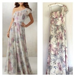 Mori Lee #21503 white smoke bridesmaid wedding dress